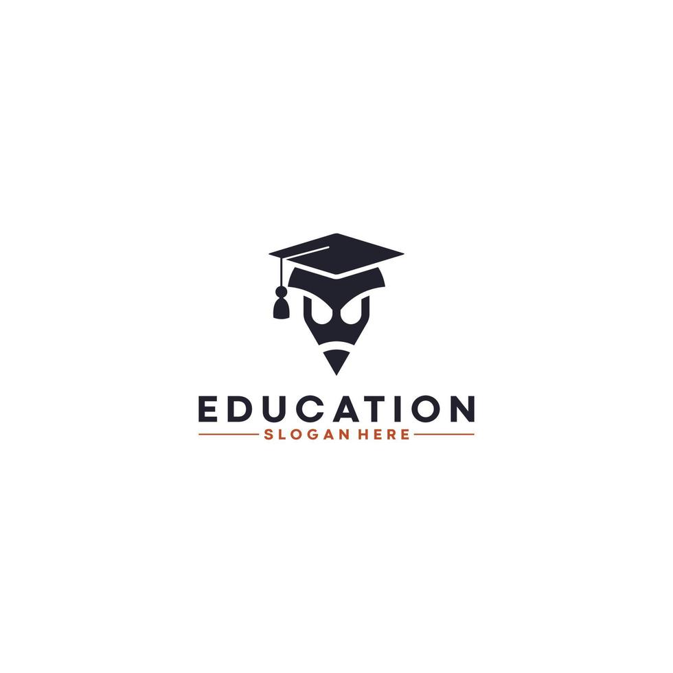 logos para educación en fondo blanco vector