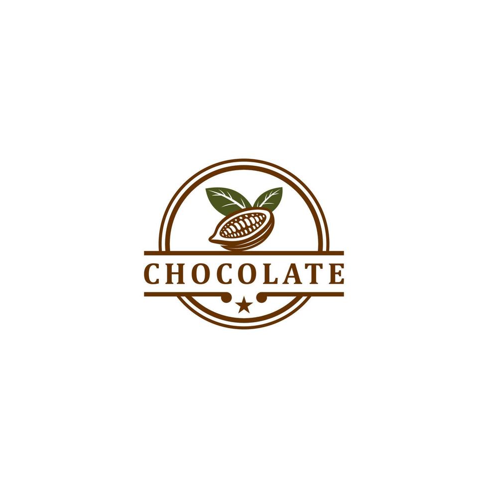 chocolate logo template vector, icon in white background vector