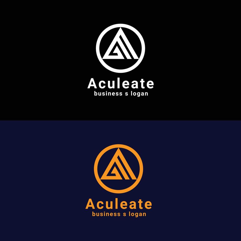 Unique A logo design vector