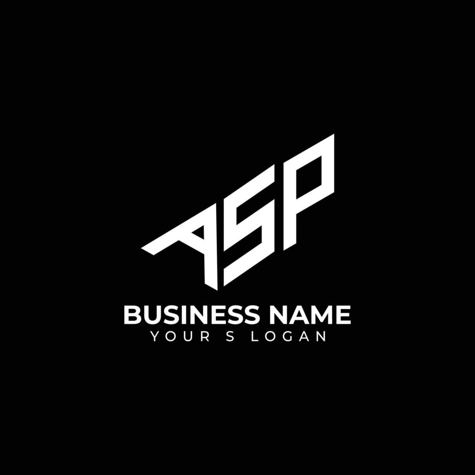 diseño de logotipo asp creativo vector