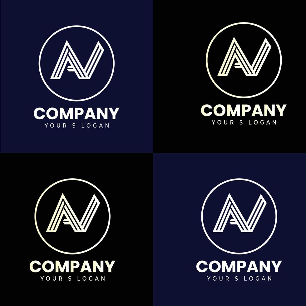 Awesome AN logo design vector