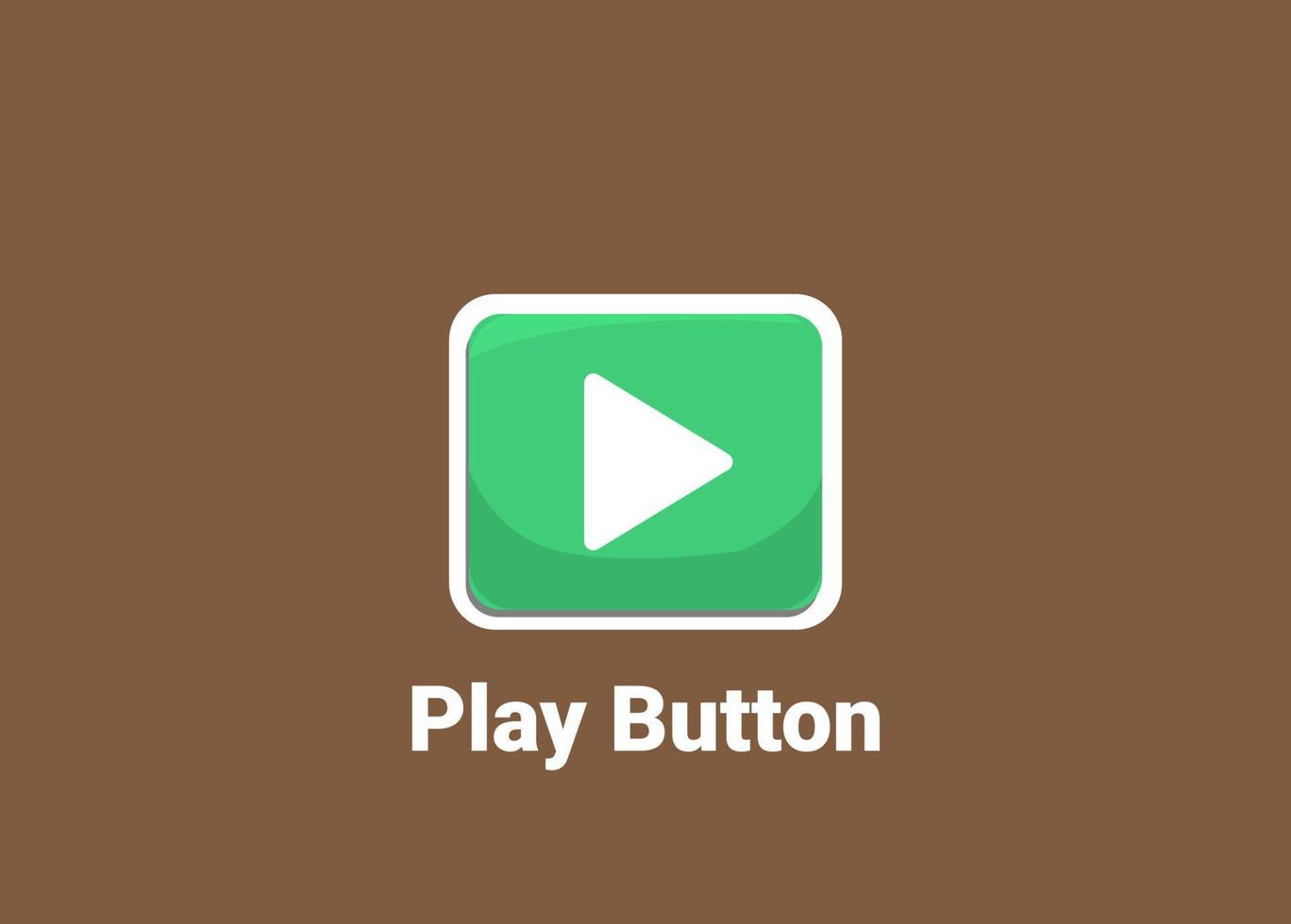 Green Play Button 3D, Vector Template Gui Kit