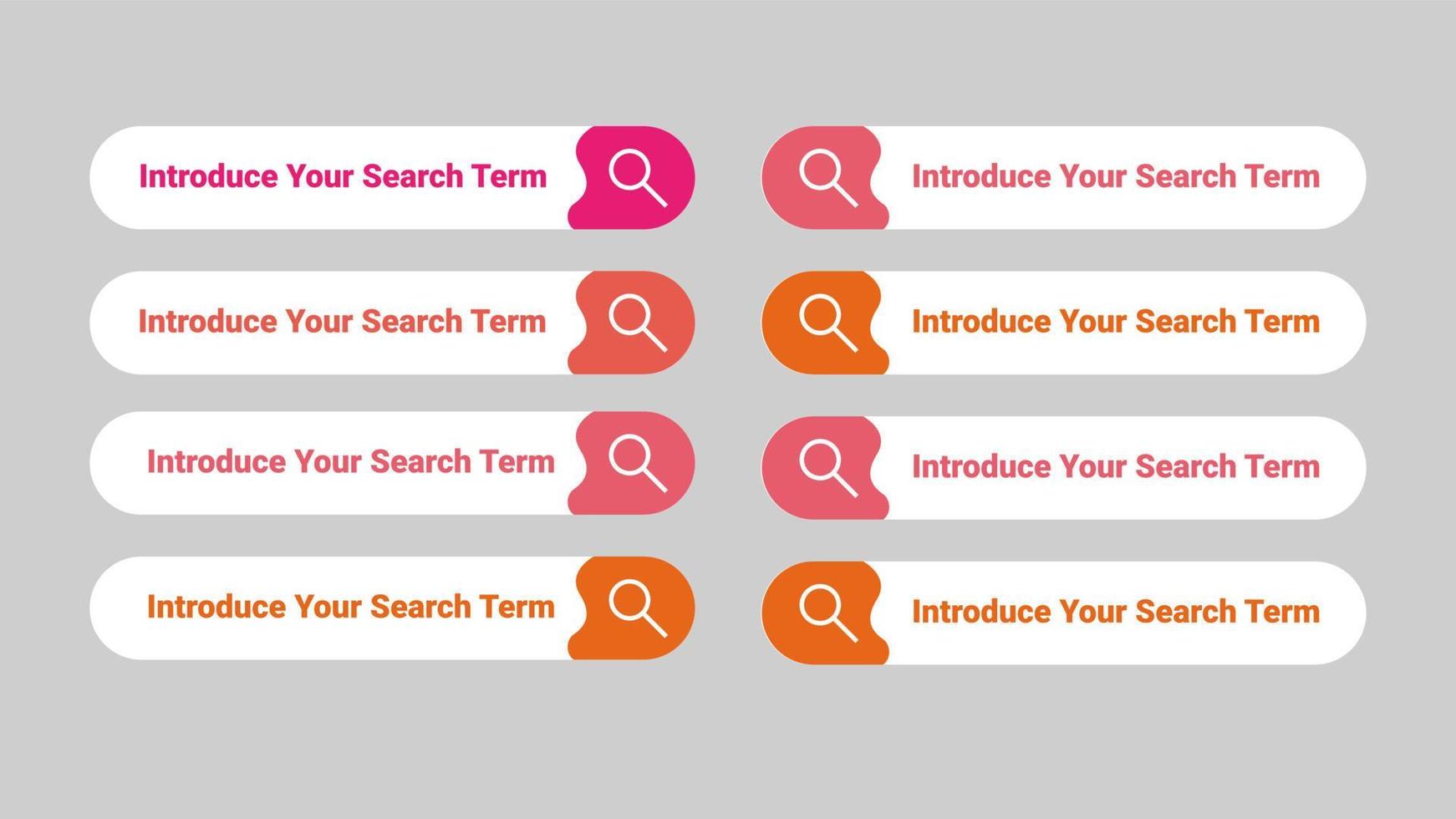 UI KIT, Web Design All Collection Search Bar Color vector