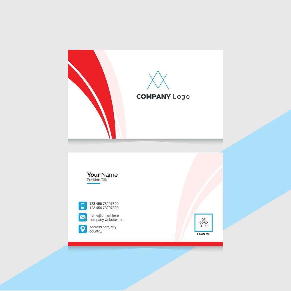 Corporate business card design template vector