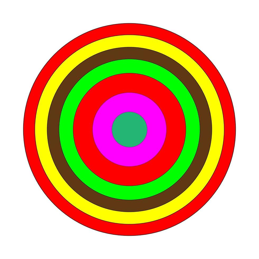 circle on target like the passage of time vector