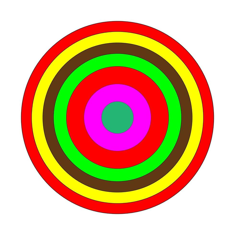 circle on target like the passage of time vector