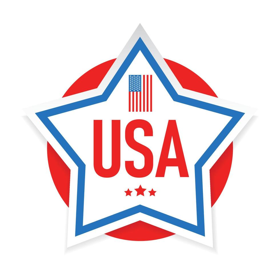 USA flag stripes and star vector