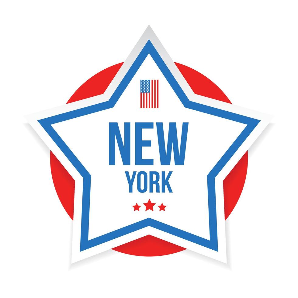 rayas y estrellas de la bandera de nueva york usa vector