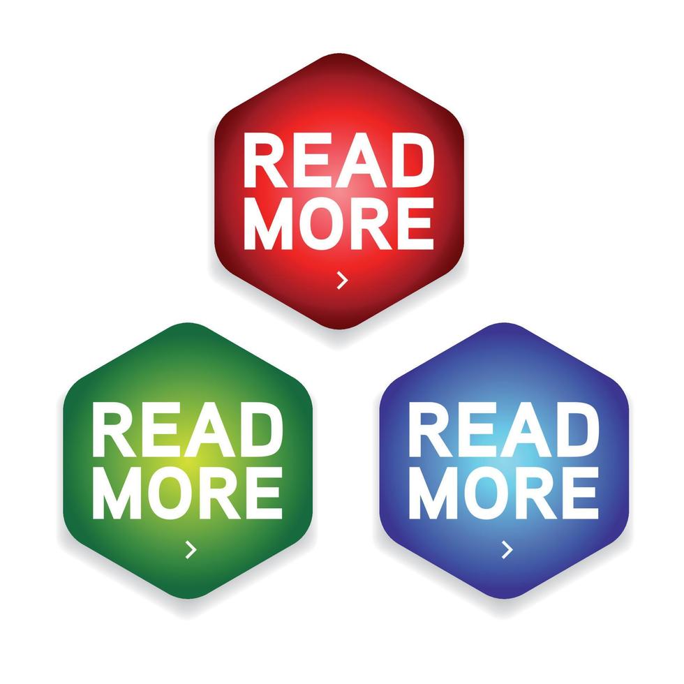 Read More hexagon label set vector
