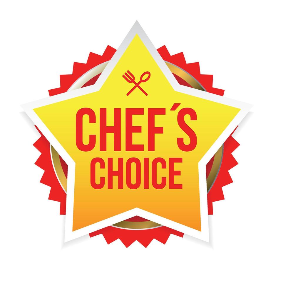 Chefs Choice food award star vector