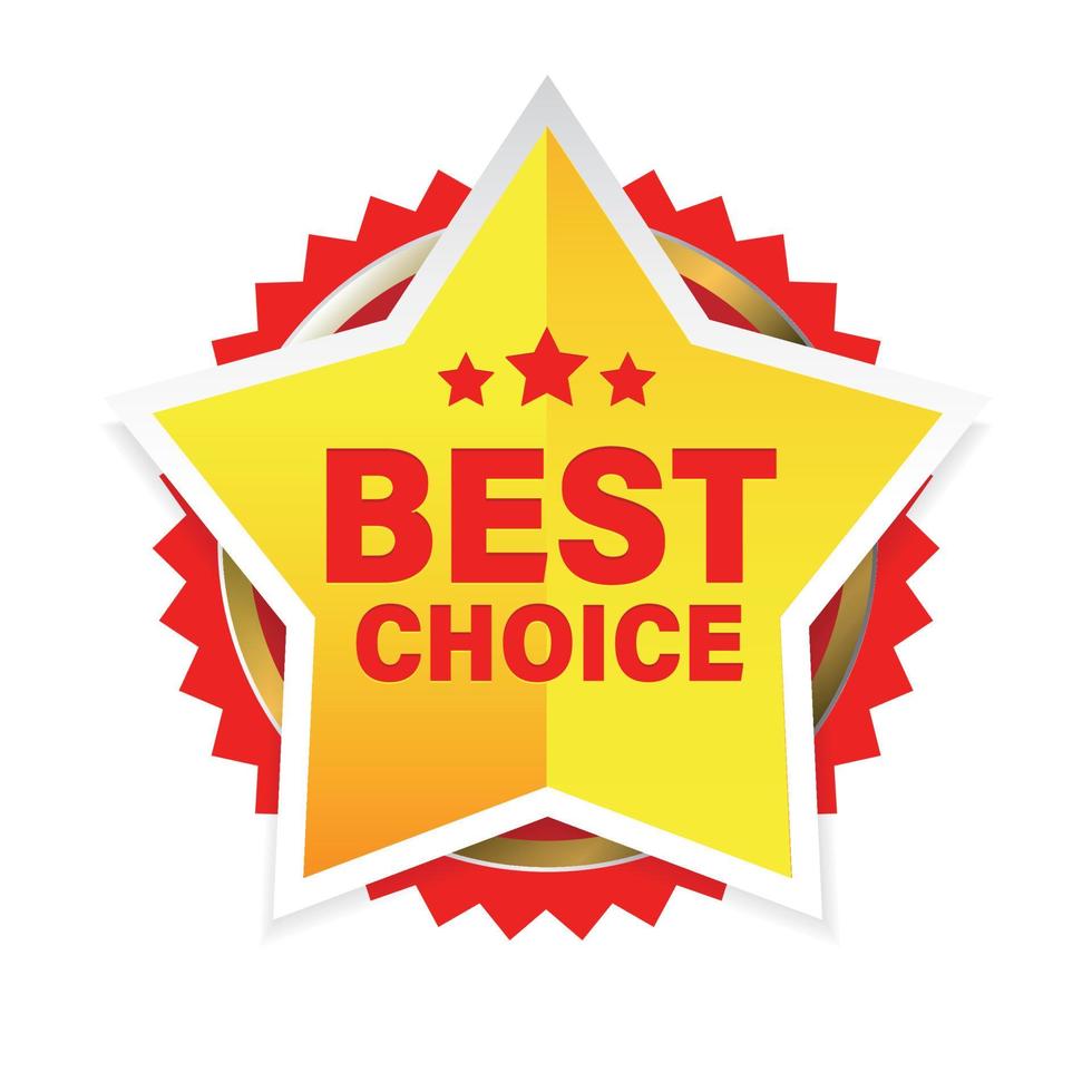 Best Choice award badge star vector