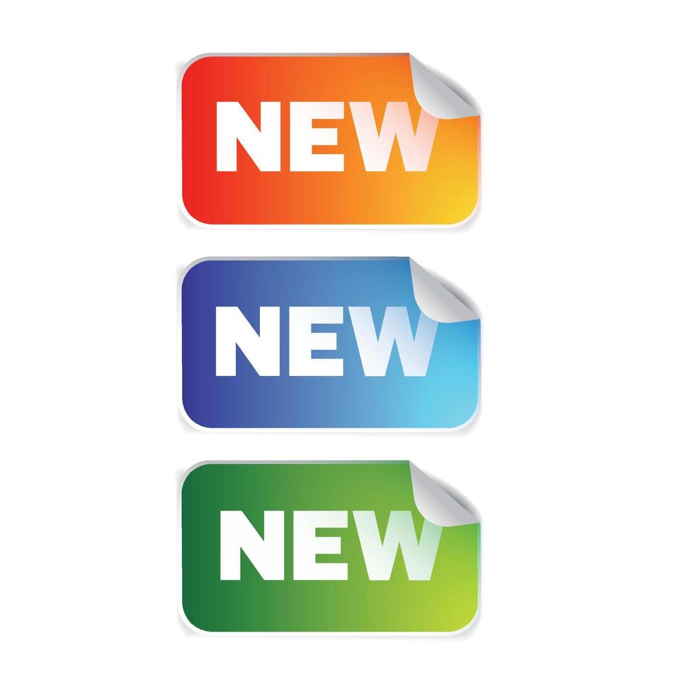 New label sticker set isolated vector