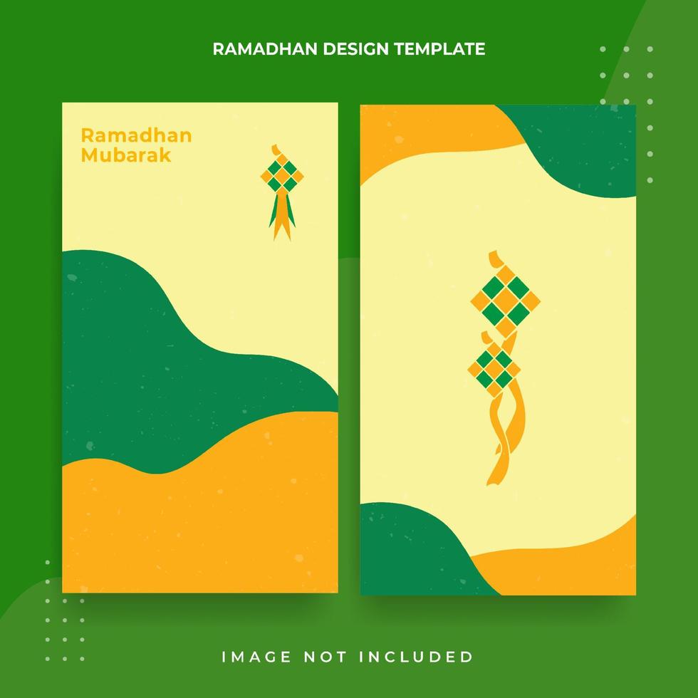 Ramadhan and Ied al fitr Greeting Card flat design Background, Banner vector