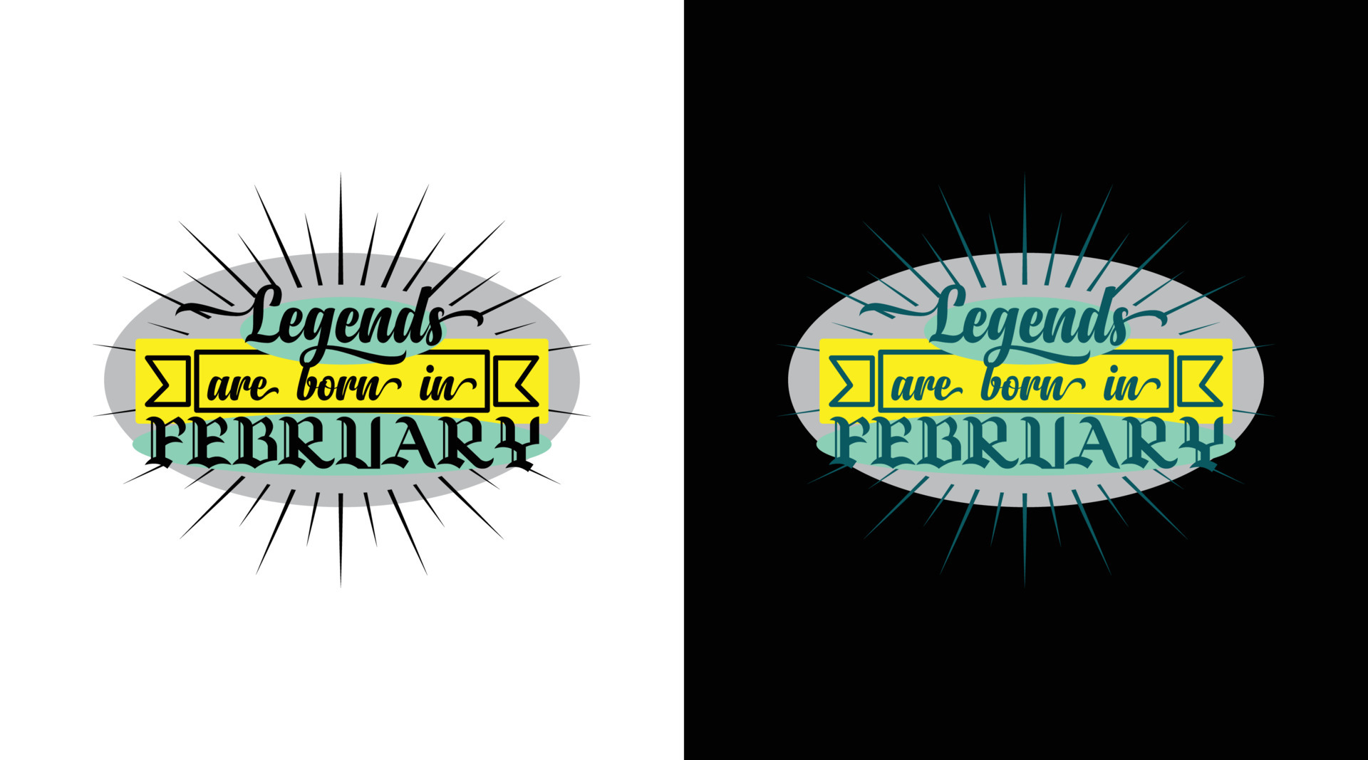 Legends are born in February typography t-shirt design 5270669 Vector