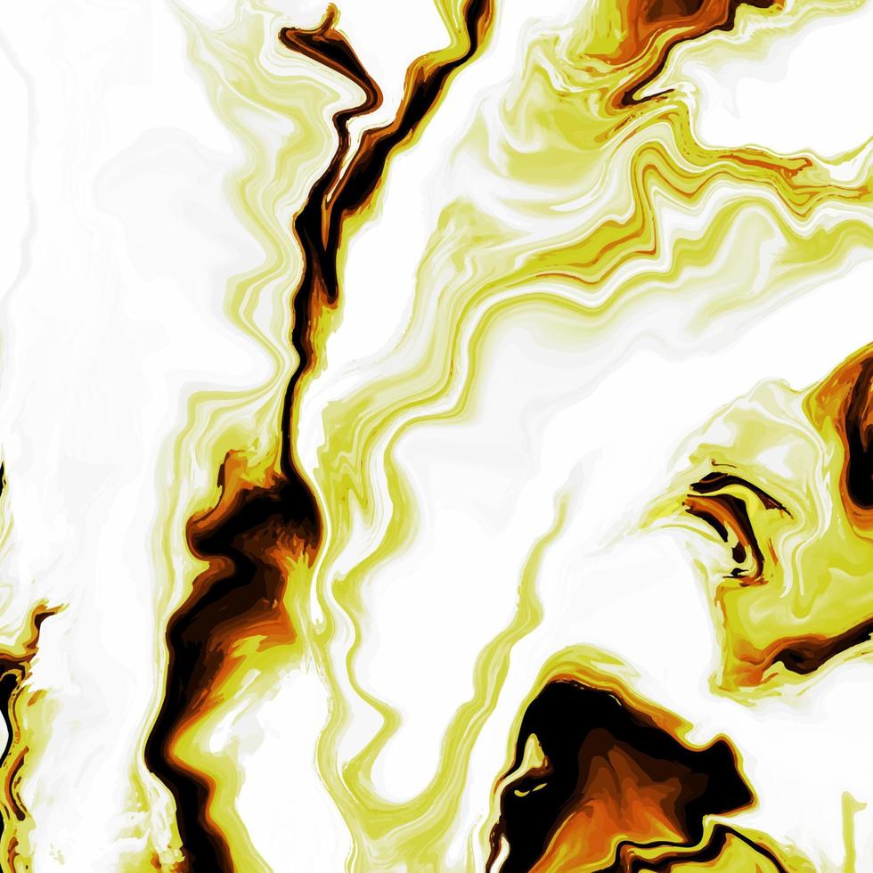 Abstract illustration fluid art design background Yellow color. Vector. vector