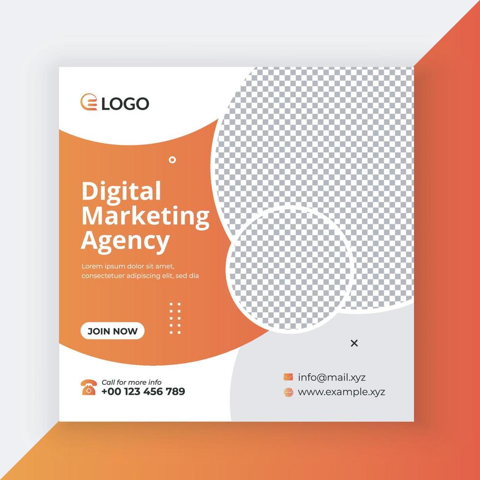Digital Marketing socail media post vector
