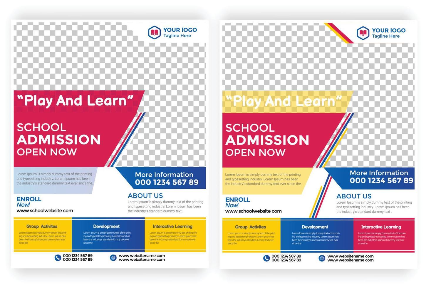 This School Flyer template. Back to School Flyer vector