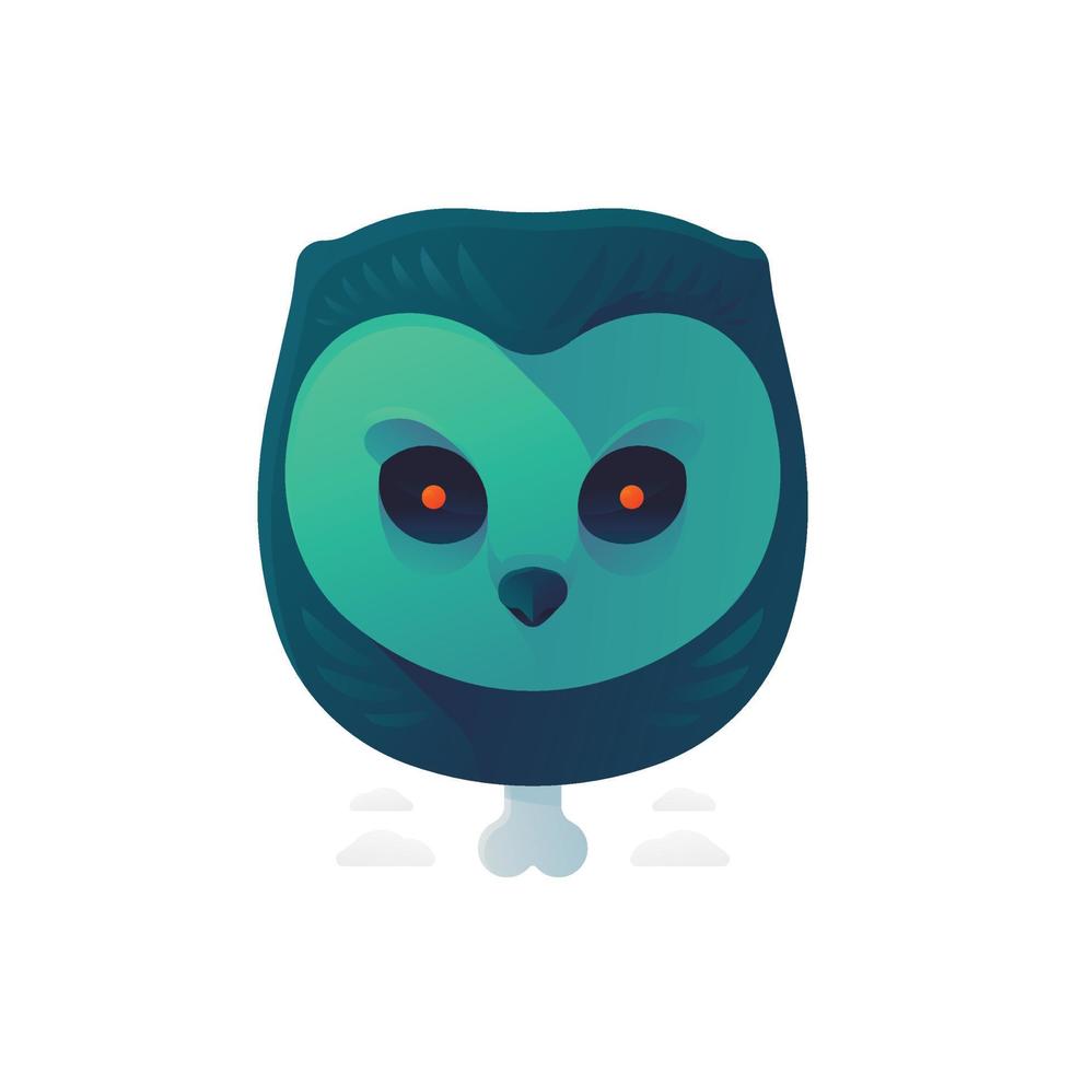 Cute owl animal vector