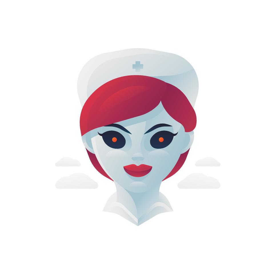 Nurse face vector design