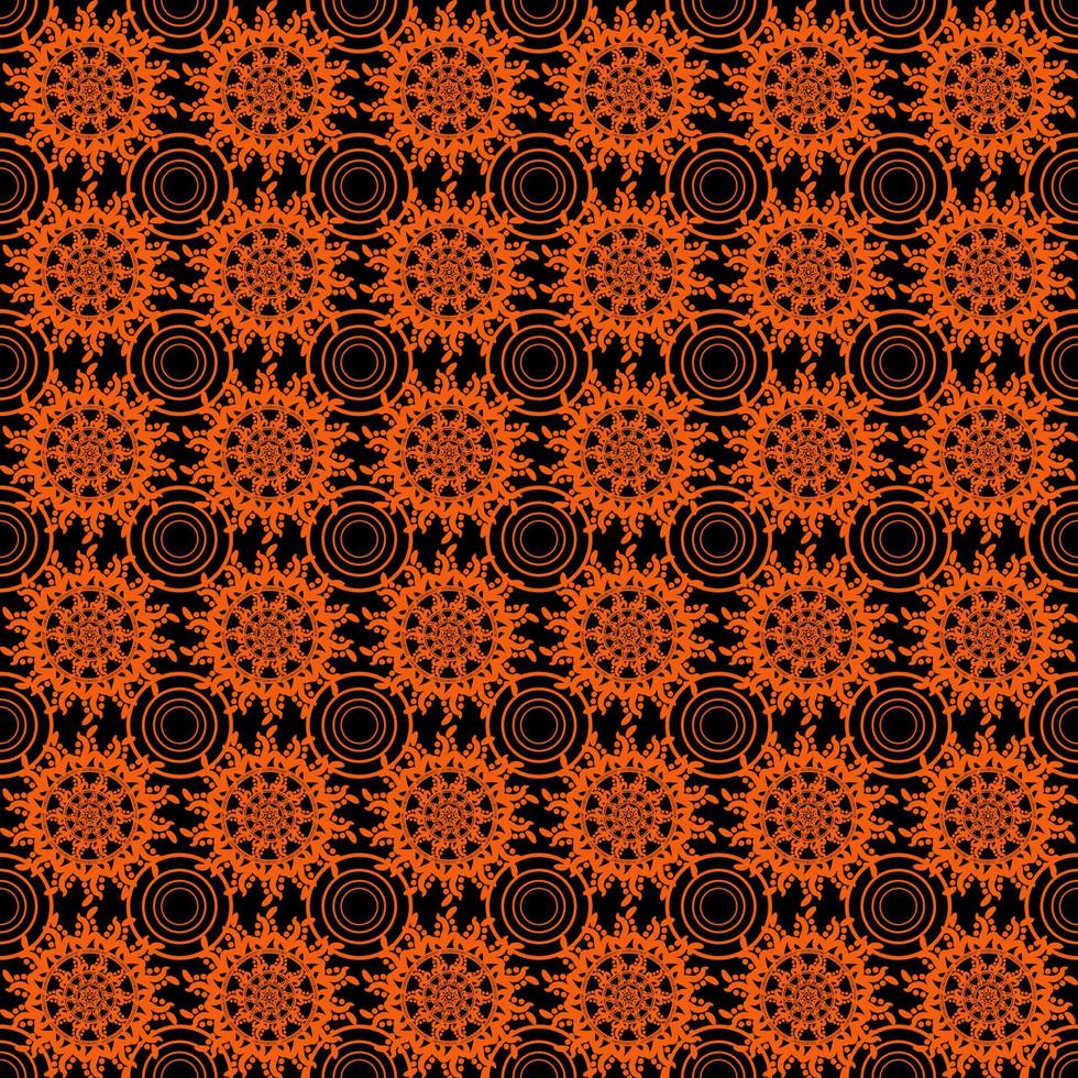 square seamless pattern with brown and circles ornament vector