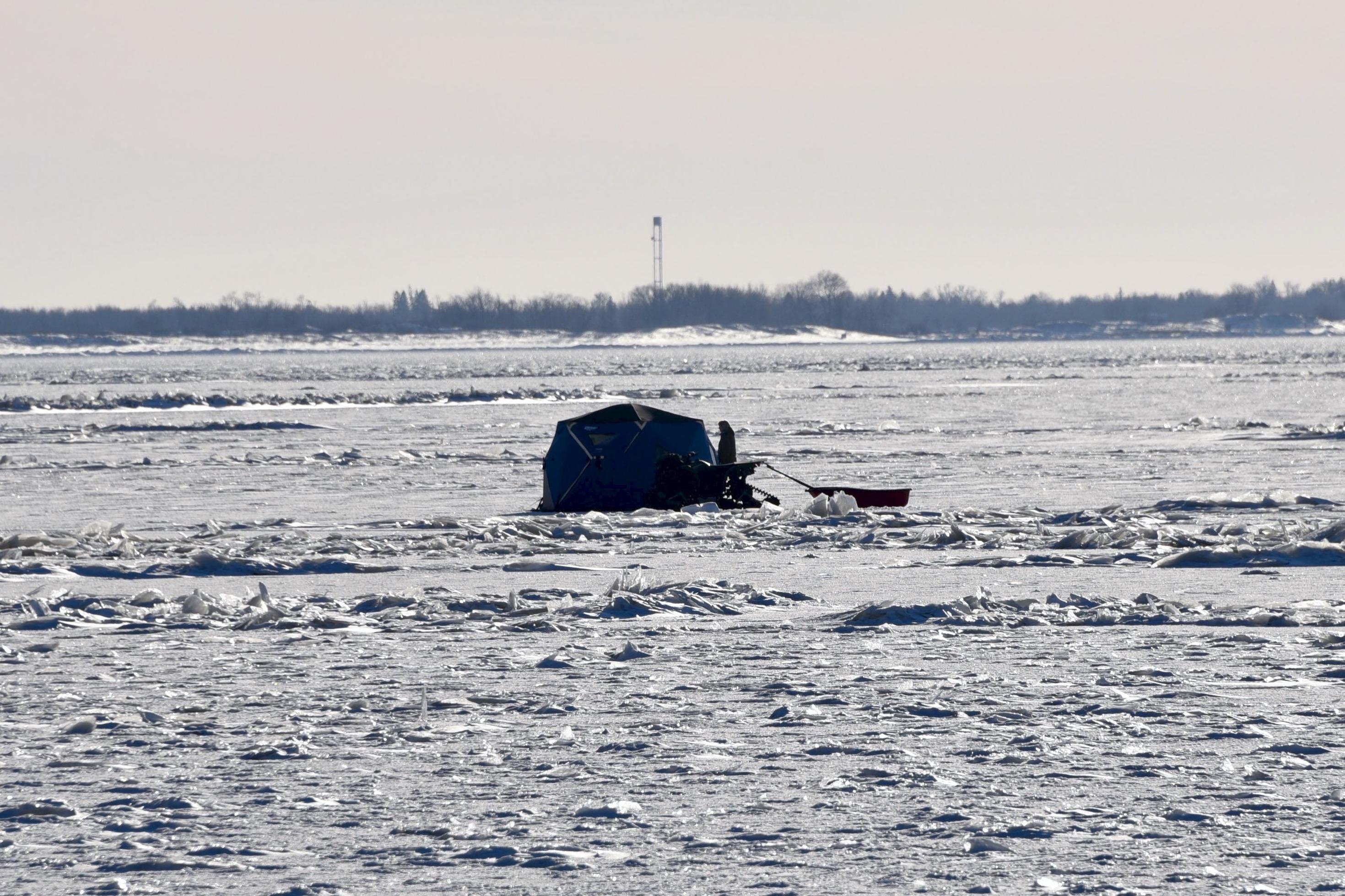 winter in Manitoba - ice fishing on Lake Winnipeg 5271497 Stock Photo at  Vecteezy