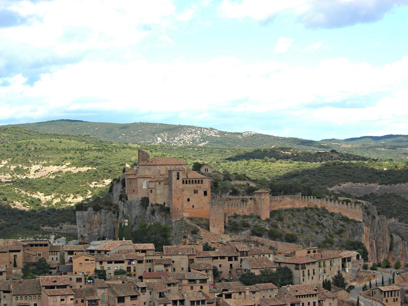 Panoramic view of a touristic medieval city photo