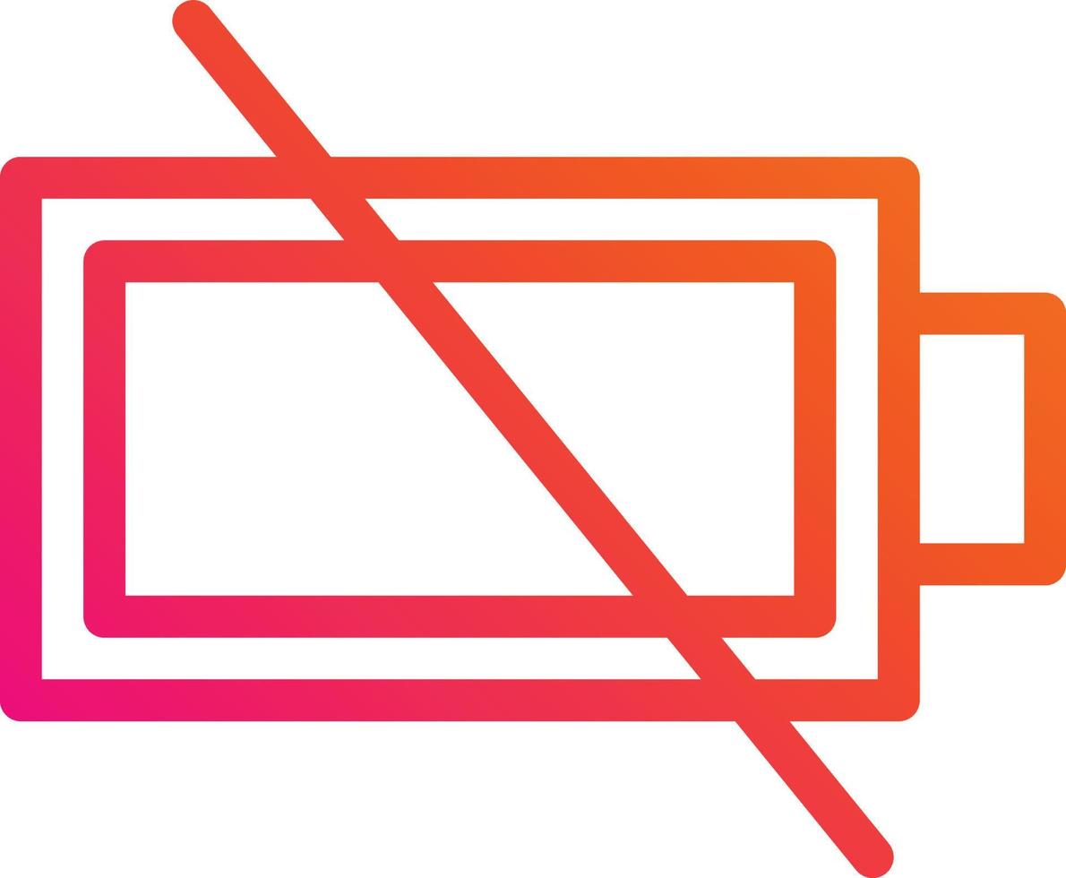 Empty Battery Line Icon 5271744 Vector Art at Vecteezy