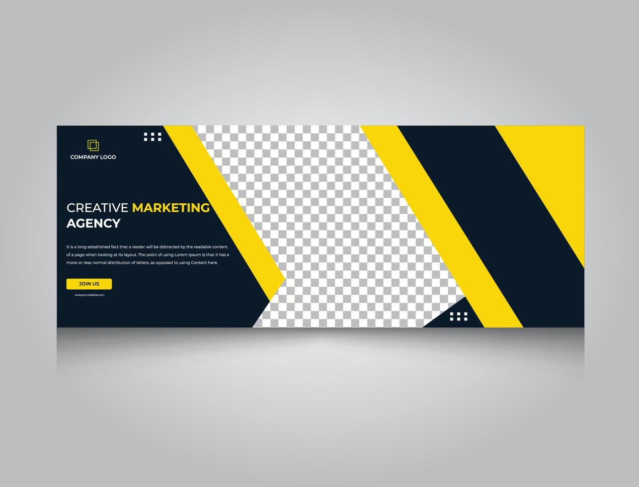 Creative Marketing Agency Banner Design vector