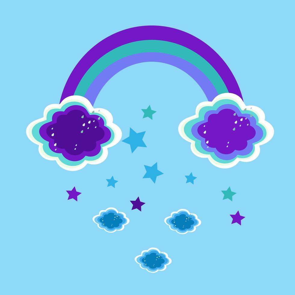 Rain cloud nursery decor element vector