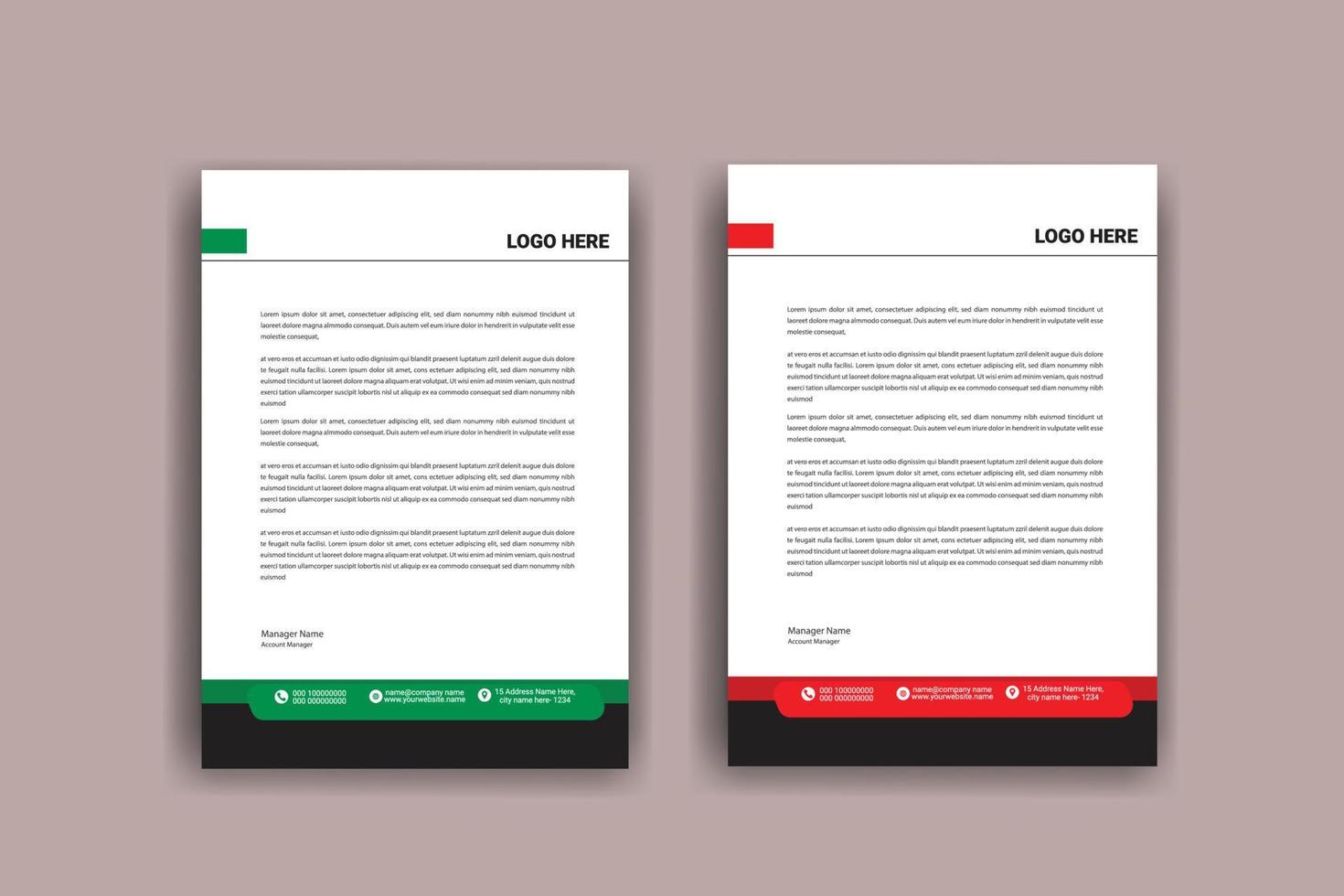 Modern company letterhead Template Design.Simple minimalist letterhead.elegant letterhead template design.business templates for your project.clean design and Vector illustration A4 cover