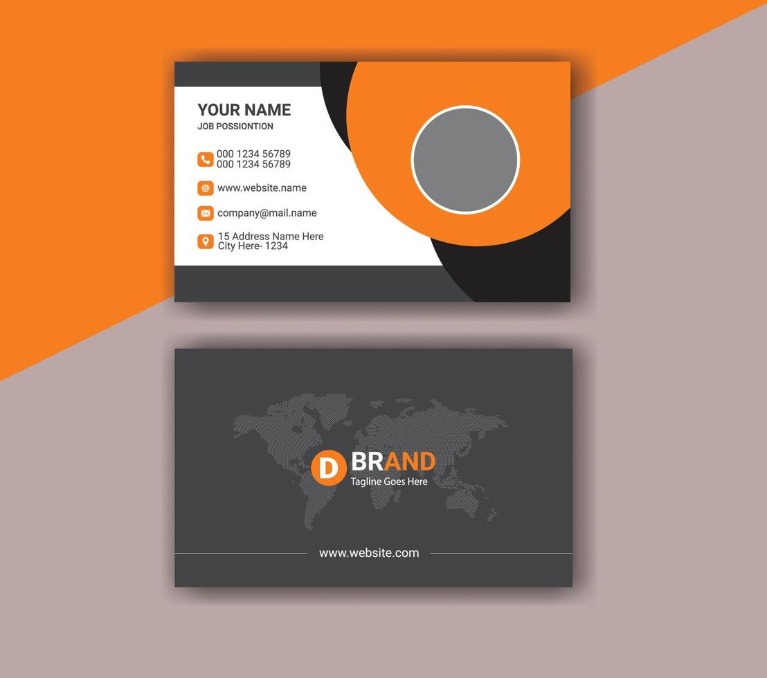 Modern Creative Corporate Business Card Template. vector