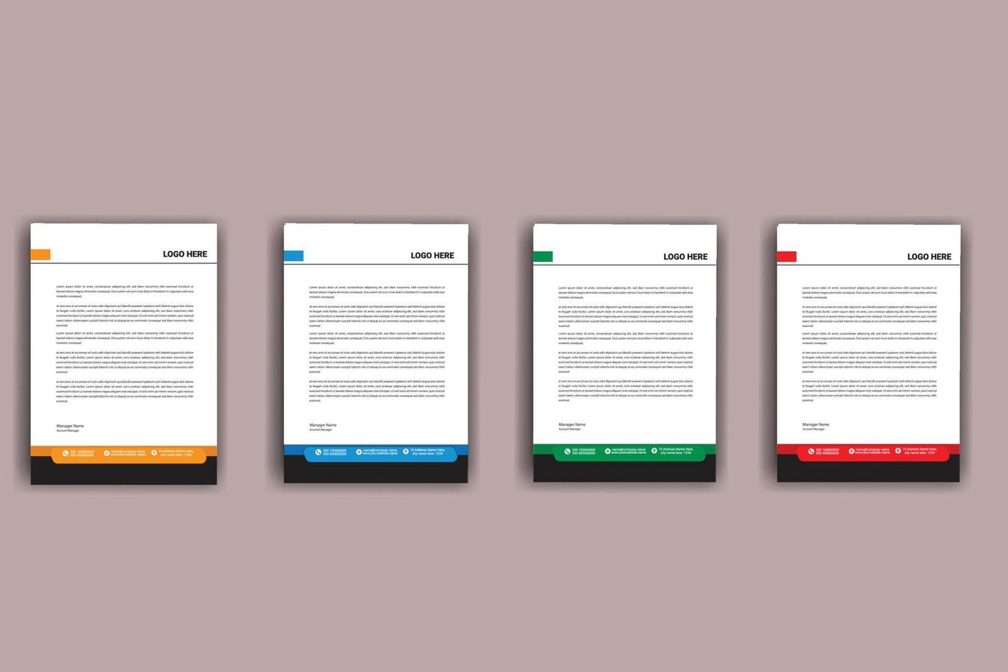 Modern company letterhead Template Design.Simple minimalist letterhead.elegant letterhead template design.business templates for your project.clean design and Vector illustration A4 cover.