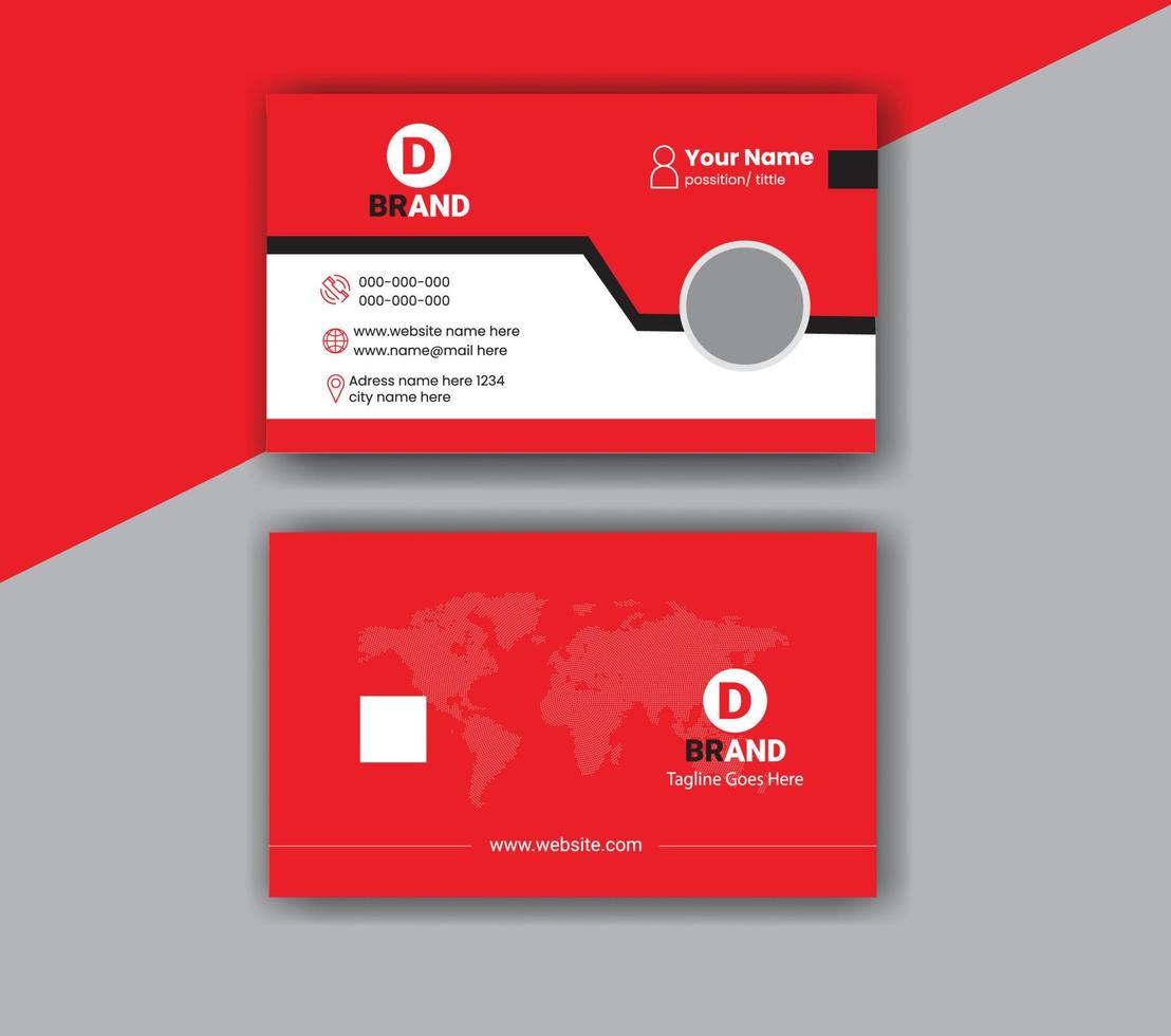 Modern Creative Corporate Business Card Template. vector