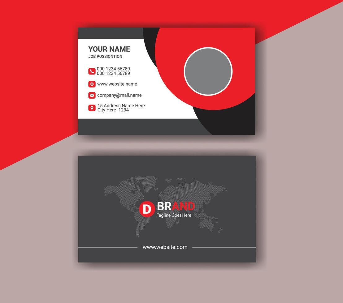 Modern Creative Corporate Business Card Template. vector