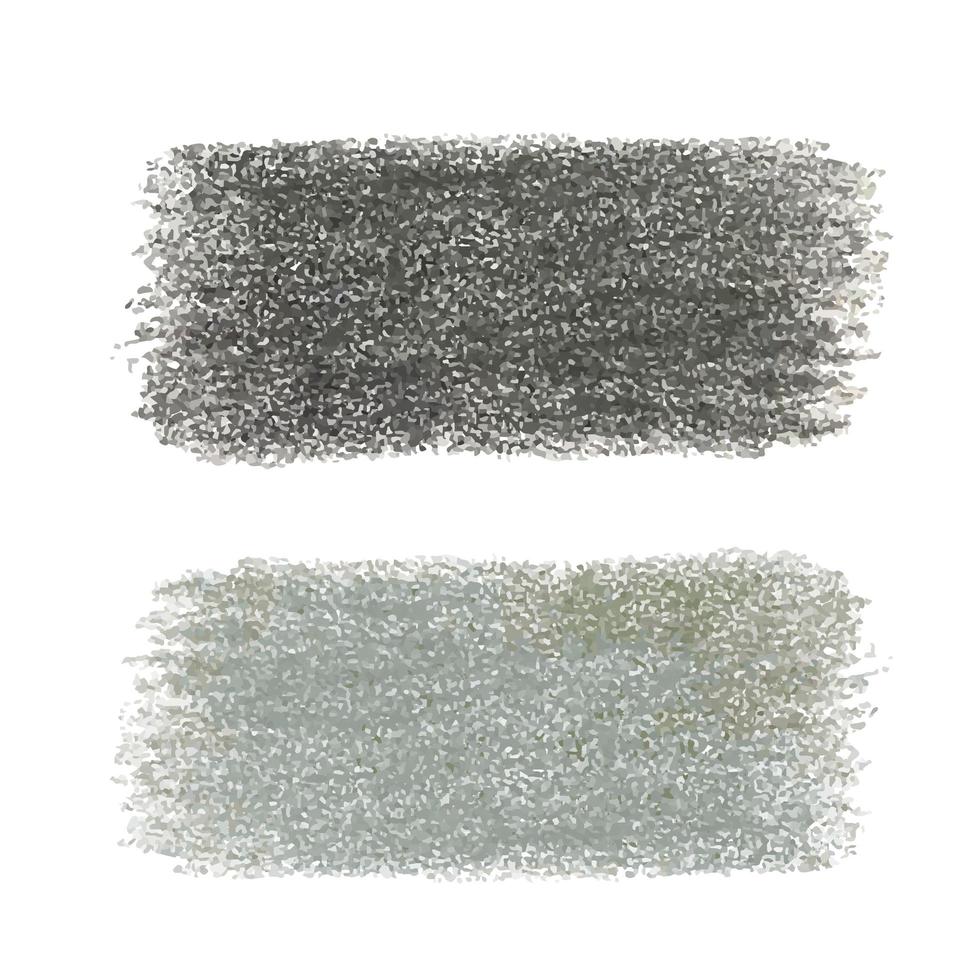 Black crayon scribble texture stain isolated on white background vector
