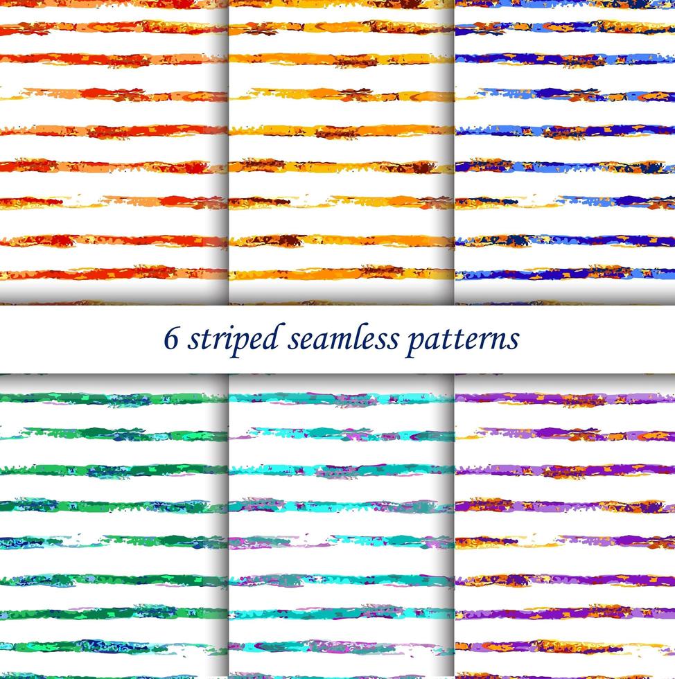 Vector set with seamless striped patterns