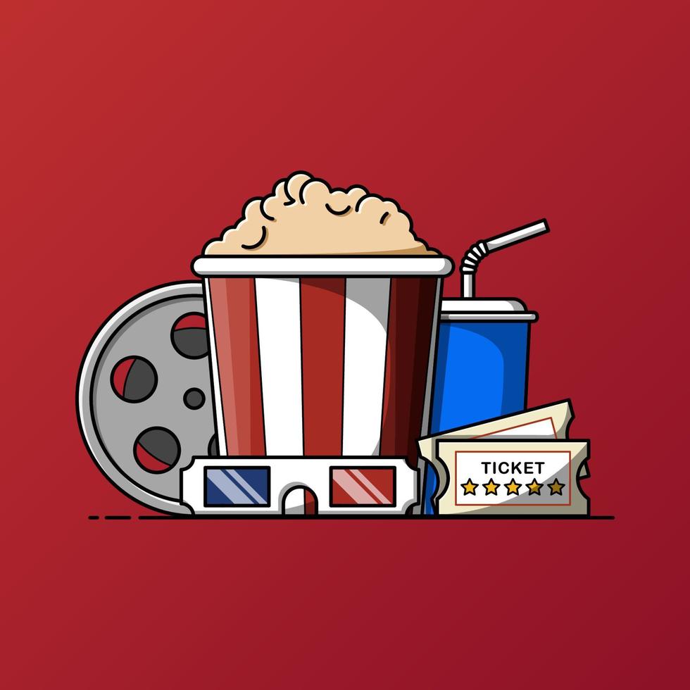 Cinema movie time element illustration vector