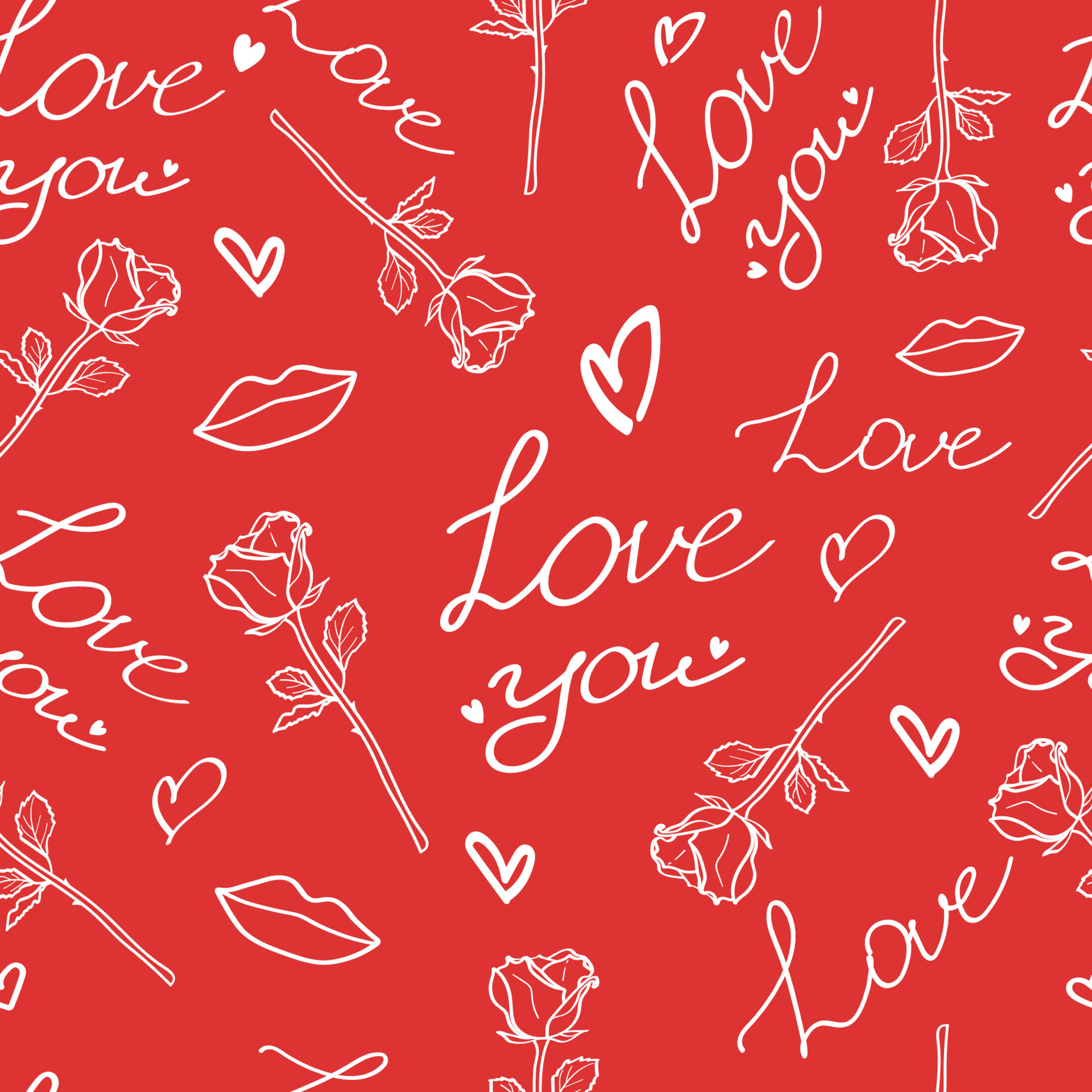 Seamless Pattern With The Word Love Written In Black And Red Background,  Modern, Decoration, Drawing Background Image And Wallpaper for Free Download