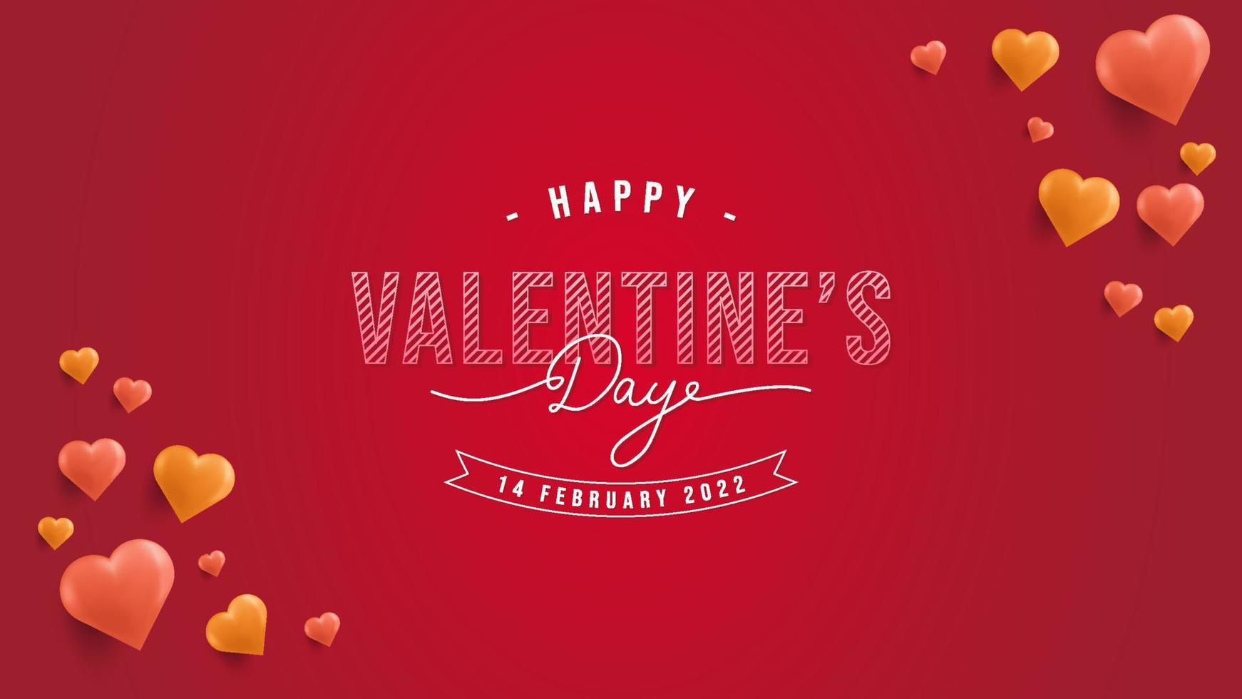 Valentine's day background design vector