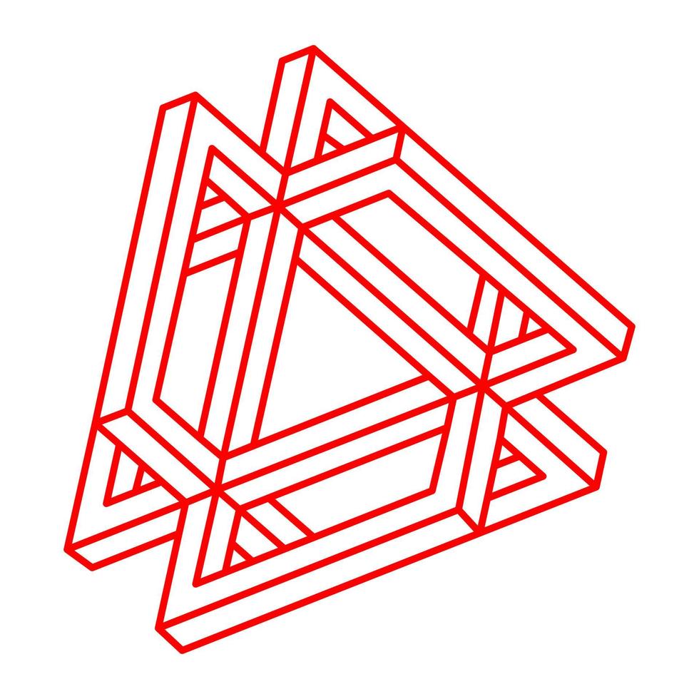 Optical illusion object. Geometric figure. vector