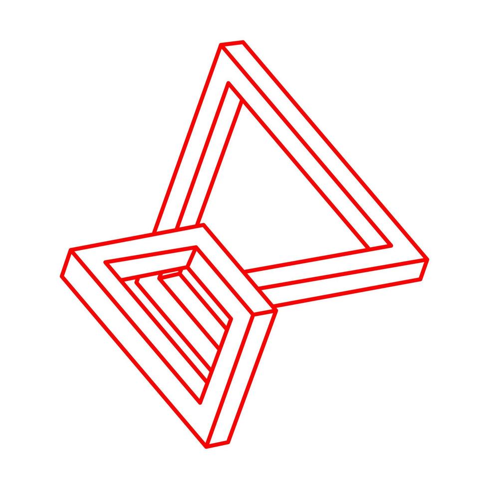 Impossible optical illusion shapes. Logo. Optical art objects. Impossible figure. Geometry. vector