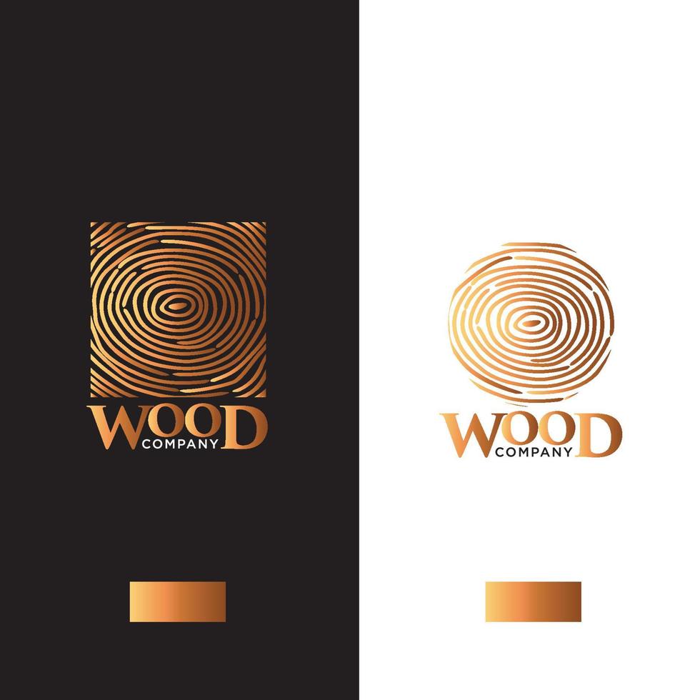 icono de logotipo de madera vector