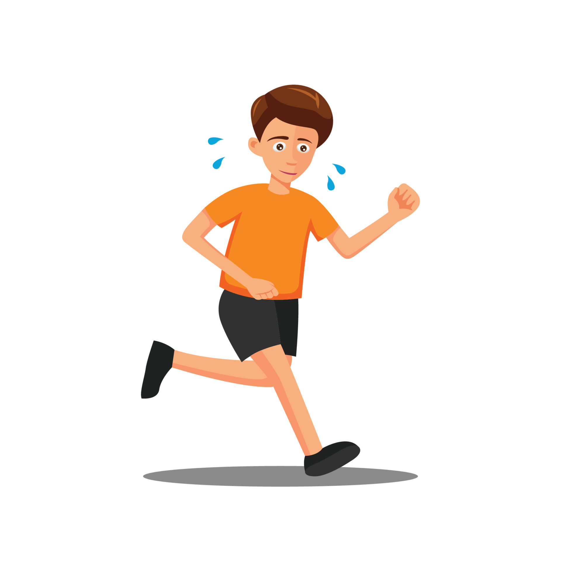 Cartoon cheap person running