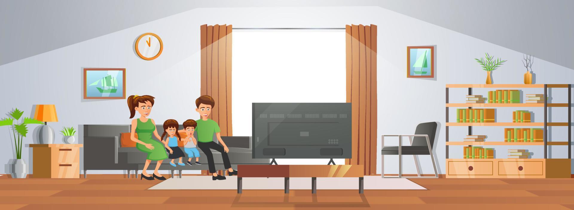 room decoration of living room with gradient design vector