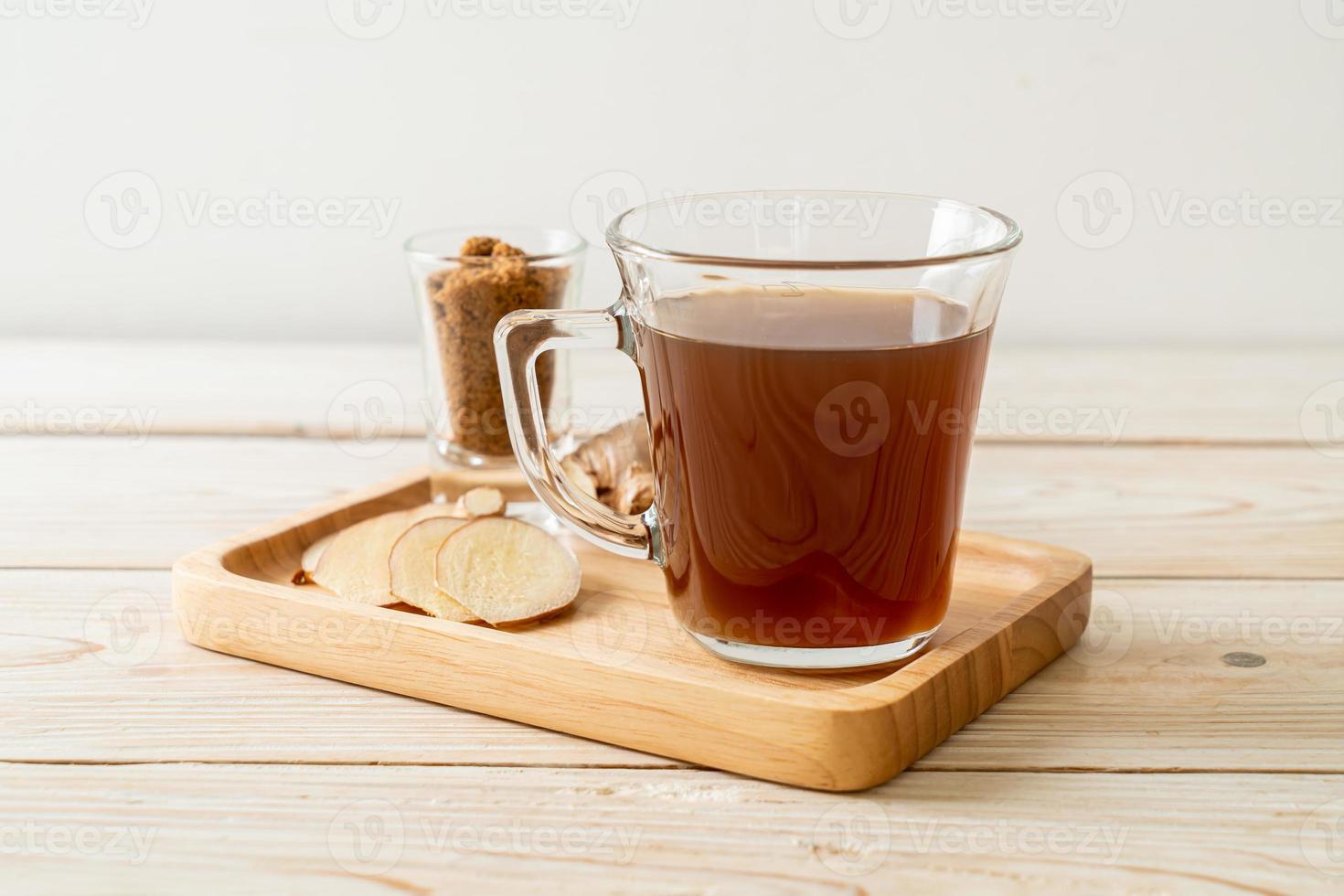 hot and sweet ginger juice glass photo
