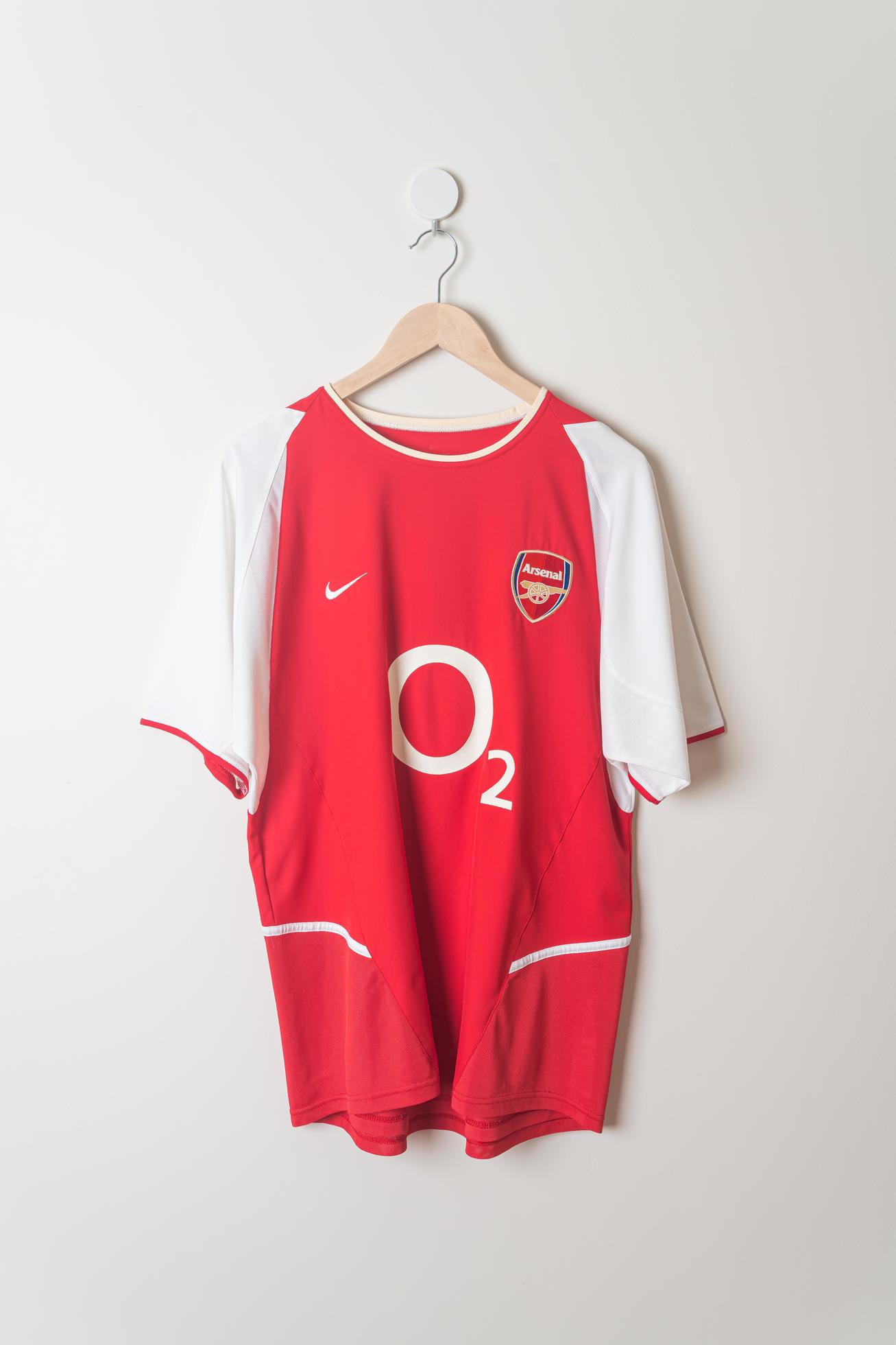 Bangkok, Thailand - Jan 18, 2022 - Arsenal retro shirt home jersey