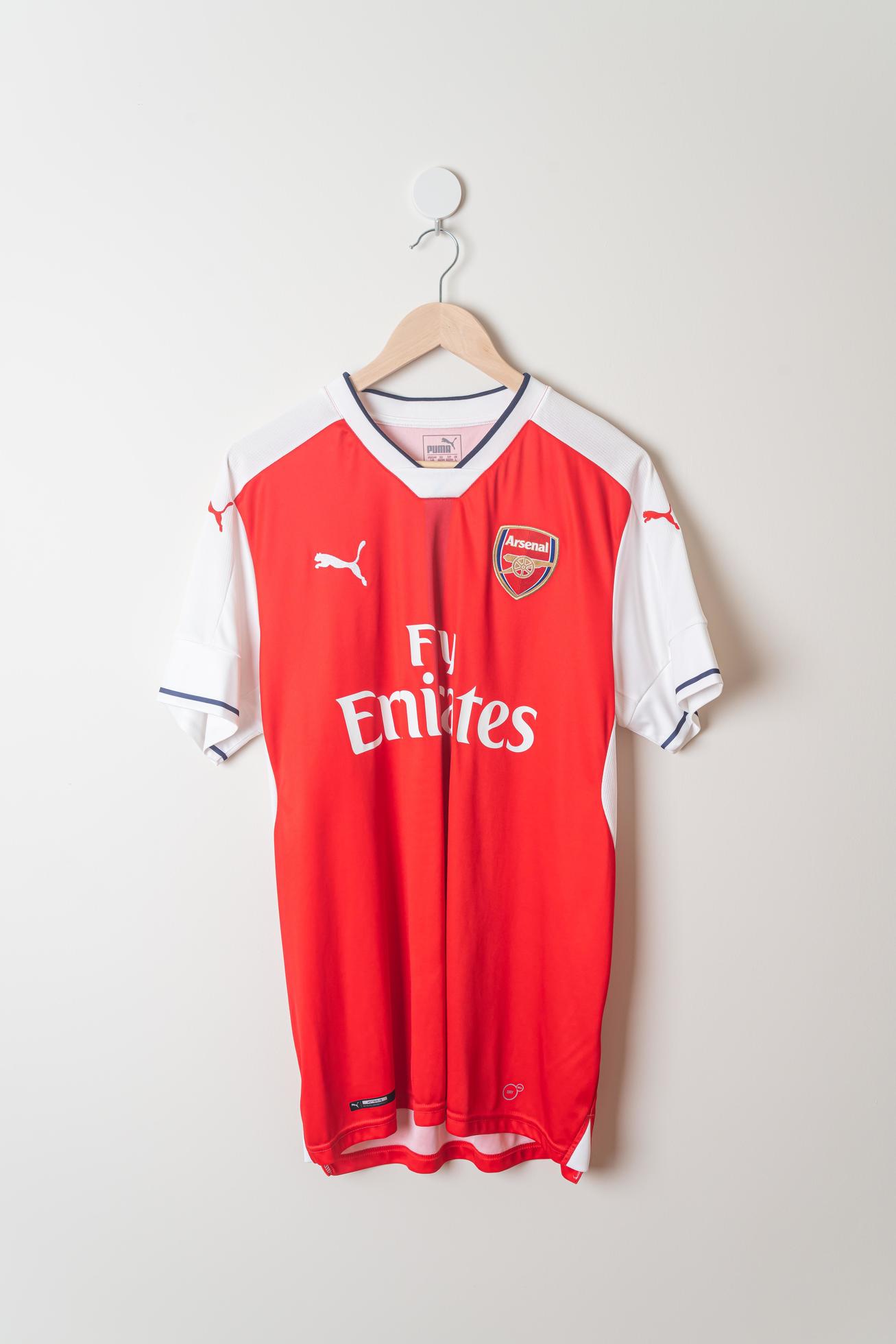 Bangkok, Thailand - Jan 18, 2022 - Arsenal retro shirt home jersey