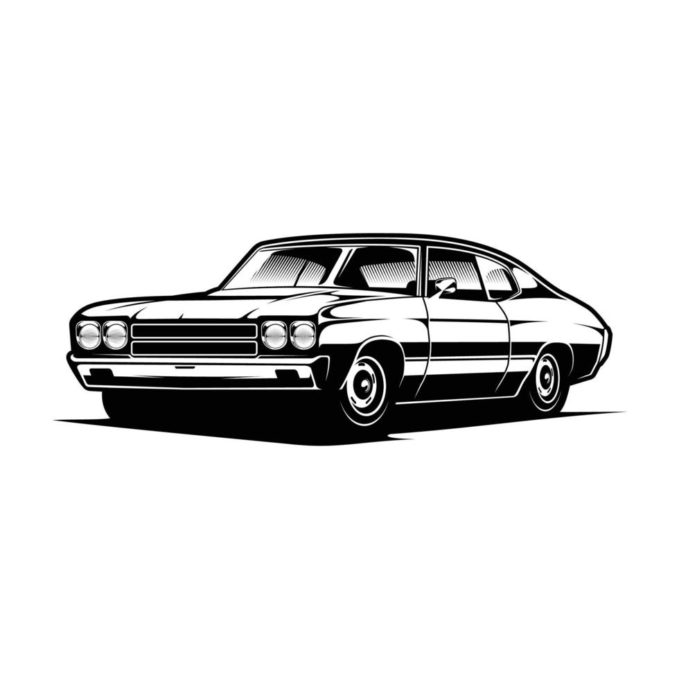 Ilustración de vector de coche clásico