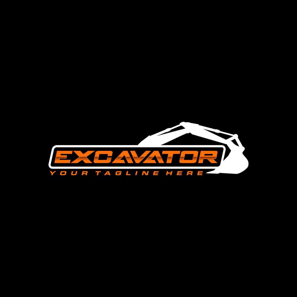 plantilla de logotipo de excavadora vector