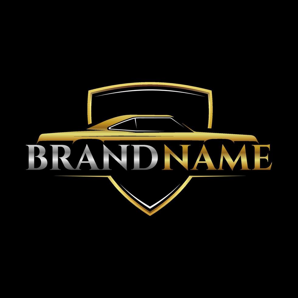 classic car logo template vector